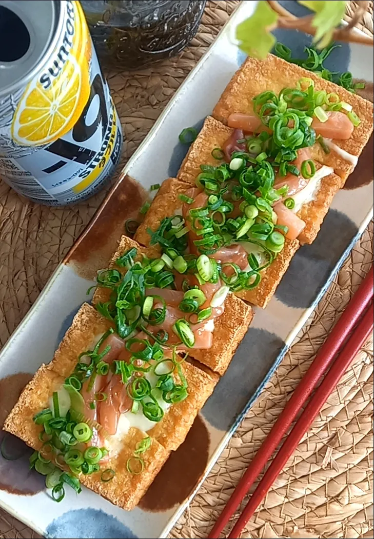 ｲｶの塩辛ﾁｰｽﾞ厚揚げ|まりおさん