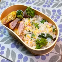 アッチさんの料理 菜の花ごはん
梅酢バージョンでお花見弁当