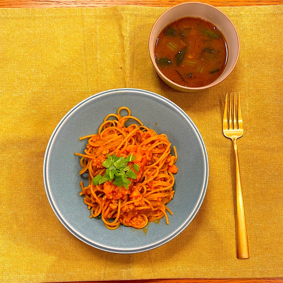 大豆ミートソースパスタでクイックランチ|Atelier Sekiさん