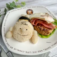 Snapdishの料理写真:ベーコンエッグハンバーグ|namimoさん