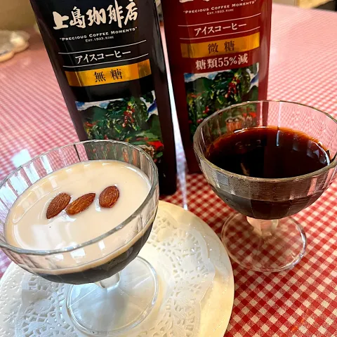 「上島珈琲店 アイスコーヒー 無糖 1000ml」を使ってみたSnapdishの料理・レシピ写真:上島珈琲でプルプルな寒天コーヒーゼリー💕