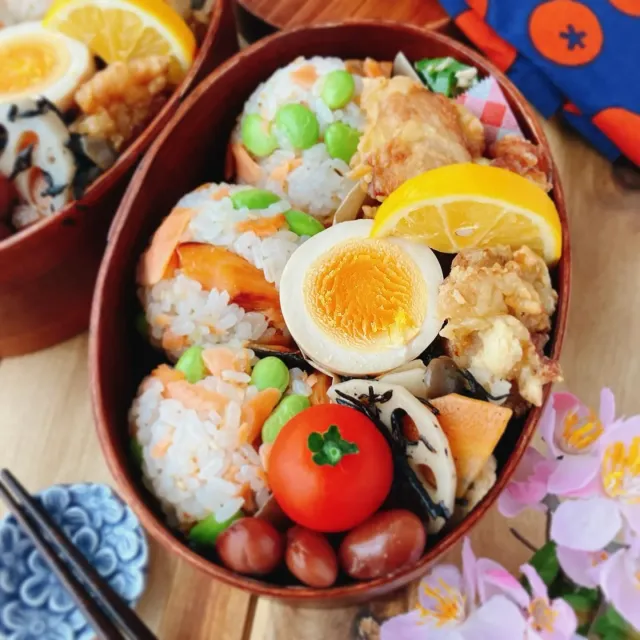 Snapdishの料理・レシピ写真:お花見弁当🌸｜ワクワク 春のお花見弁当♪