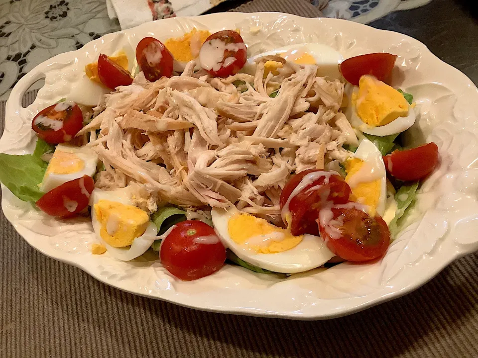 チキンサラダ🥗😋|アライさんさん