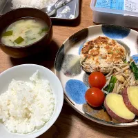 Snapdishの料理写真:夜）おからハンバーグ！ポン酢|galamugiさん