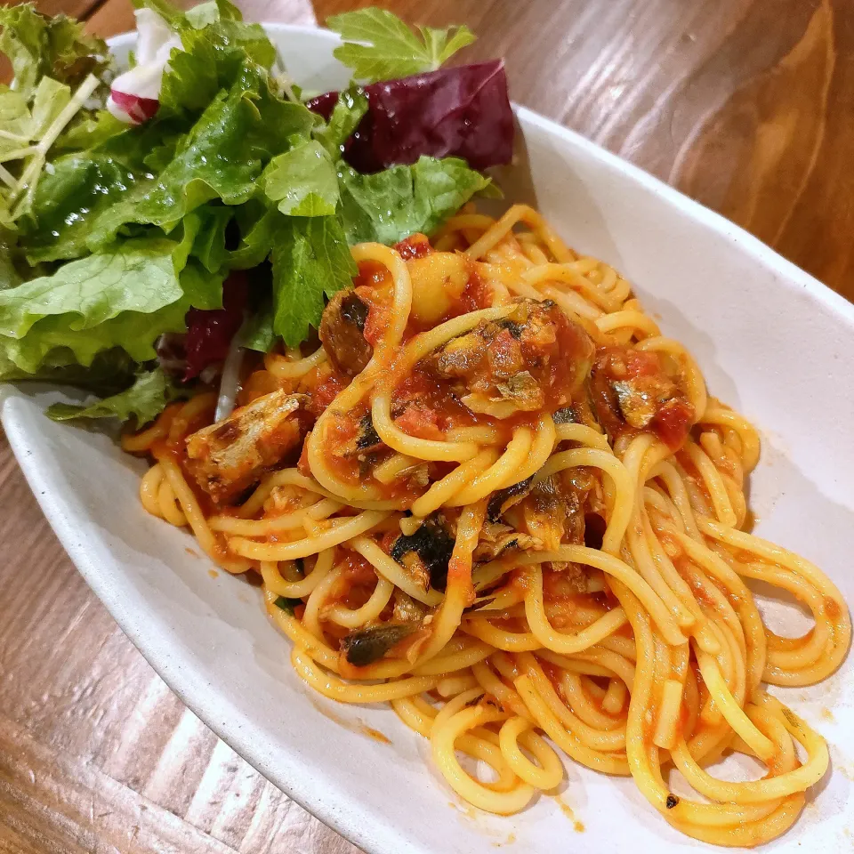 鰯のトマトパスタ🍅|ファンメイ🌺さん