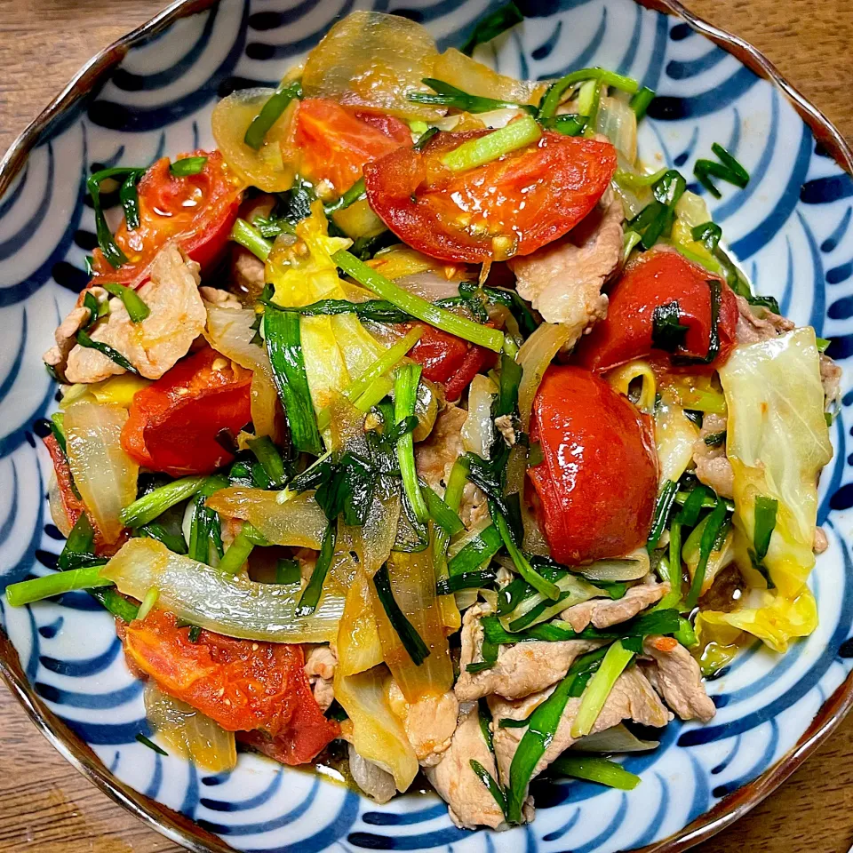 豚肉と行者菜の野菜炒め|ひだまり農園さん