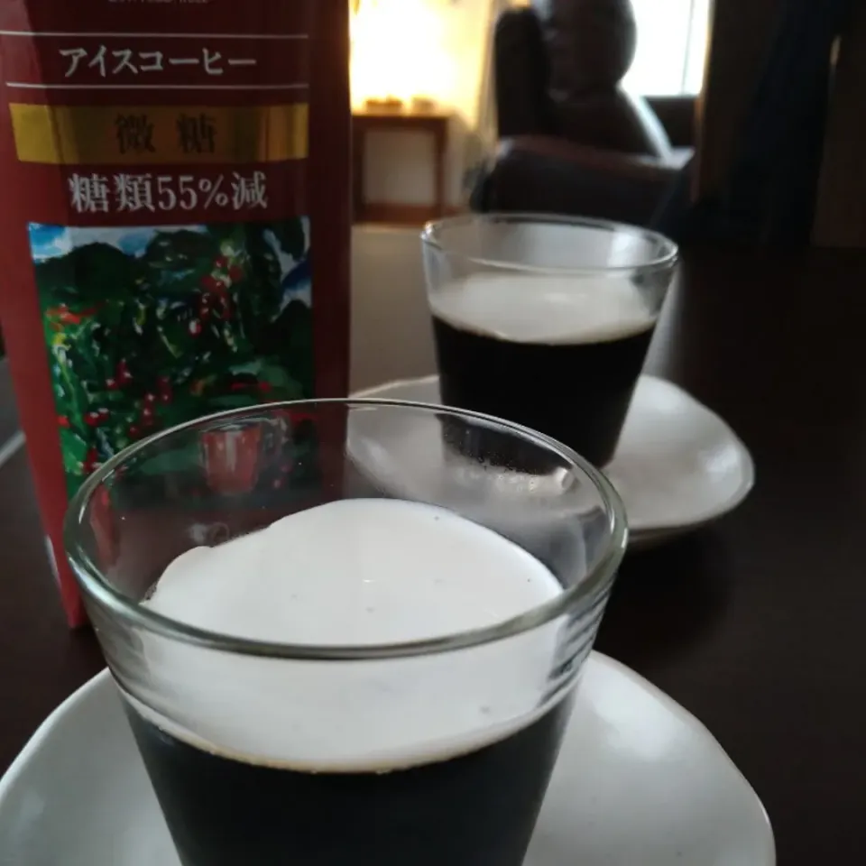 上島珈琲店のアイスコーヒー微糖で
珈琲ゼリー☕|とだともさん