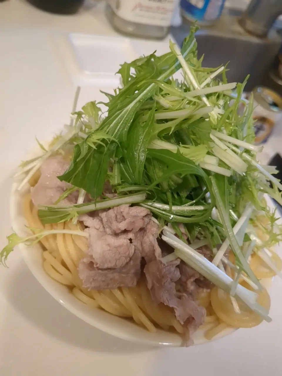 豚しゃぶ水菜パスタ|Fumiyaさん