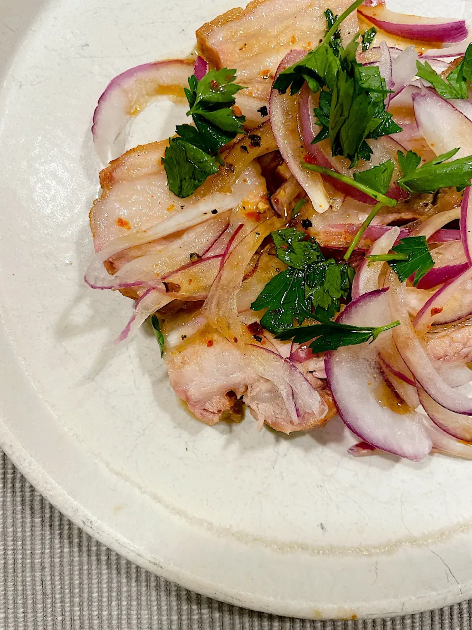 豚バラのオニスラ|Tomo kitchenさん