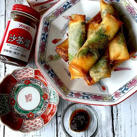 「沙茶醤」を使ってみたSnapdishの料理・レシピ写真:大葉チーズ春巻
