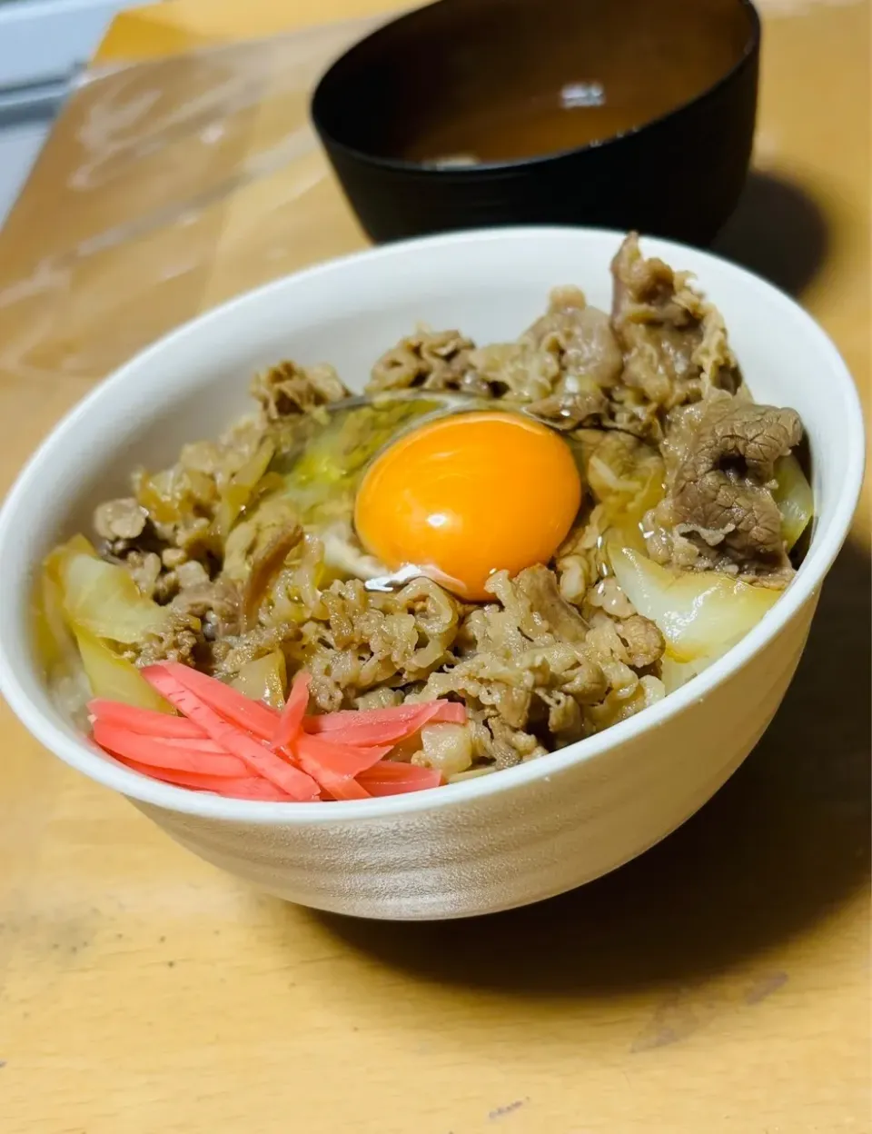 お家で朝から吉野家牛丼に感激|まつさん