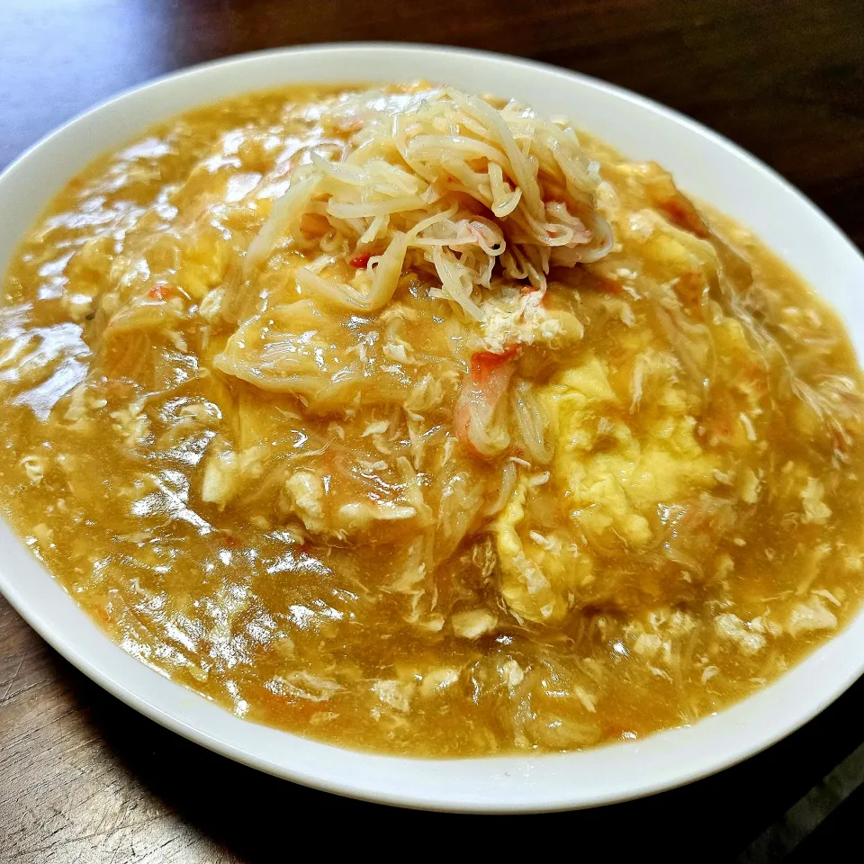 カニカマたっぷり天津飯|にきじろうさん