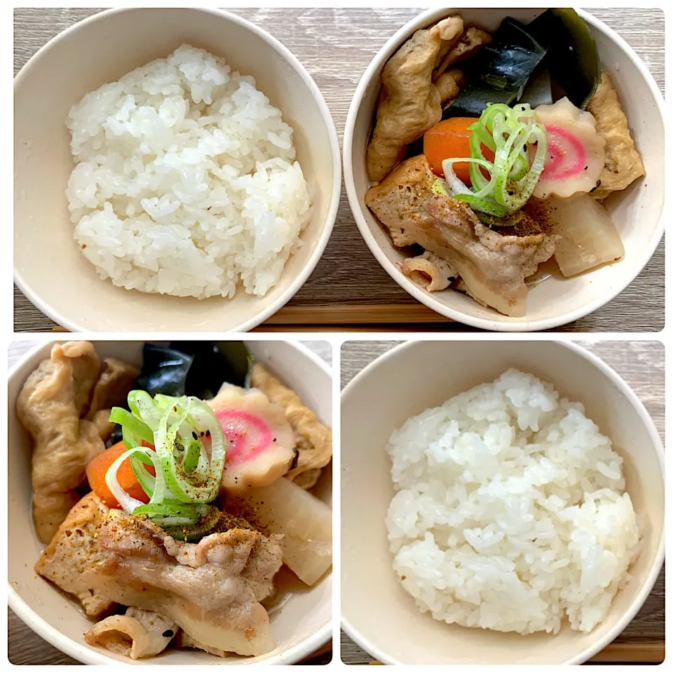 昆布出汁で炊く煮物とご飯🍚|いーのさん