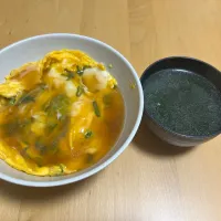 天津飯とわかめスープ|ばななさん