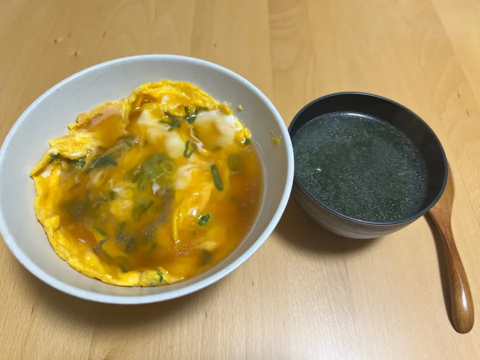 天津飯とわかめスープ|ばななさん