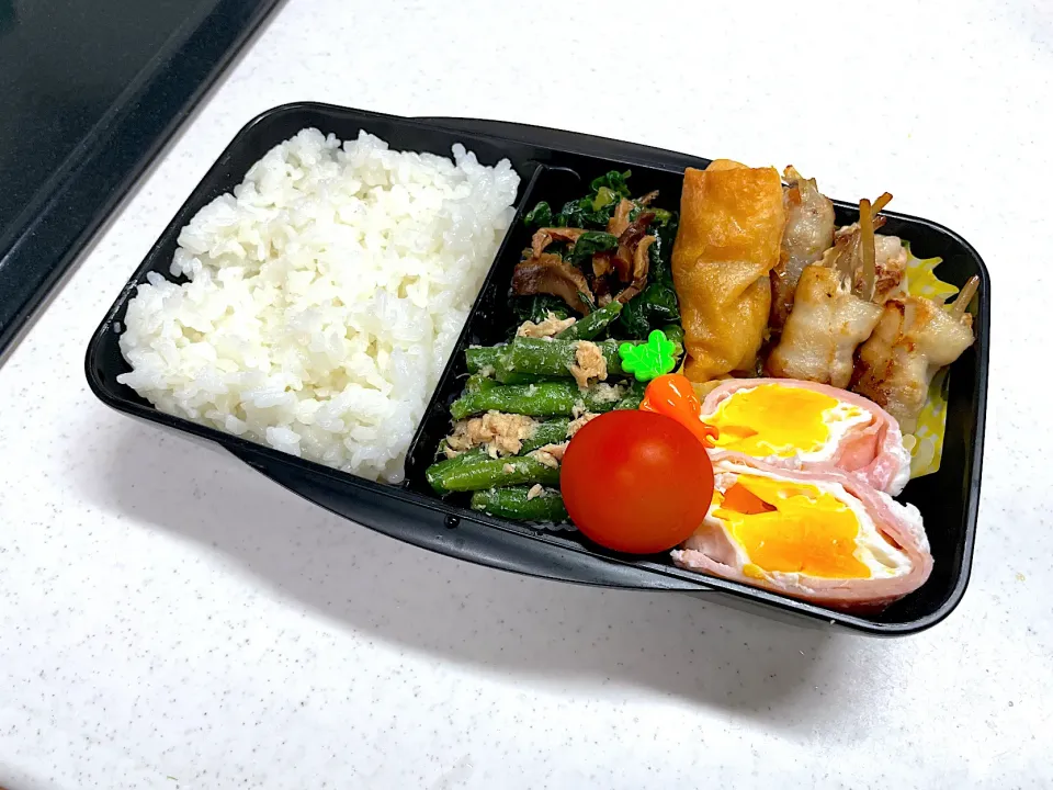 4/8 旦那弁当⁂ぶた肉のきんぴら巻き弁当|ゆさん