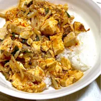 リメイク！ニラもやし麻婆ライス