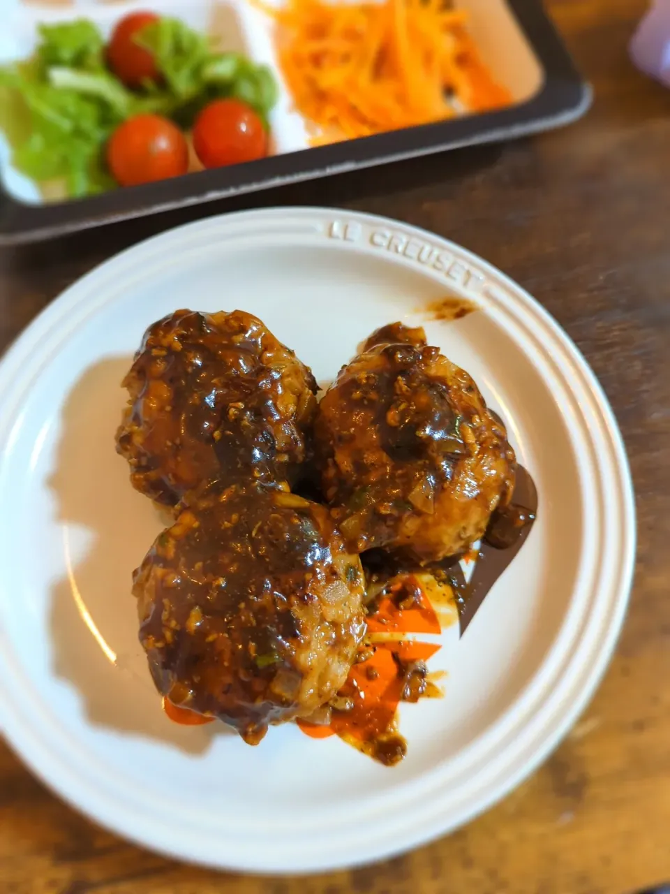 Snapdishの料理写真:からあげビールさんの料理 【おうち居酒屋ごはん】麻婆豆腐の素で♪ふんわり麻婆お豆腐つくね|明子さん