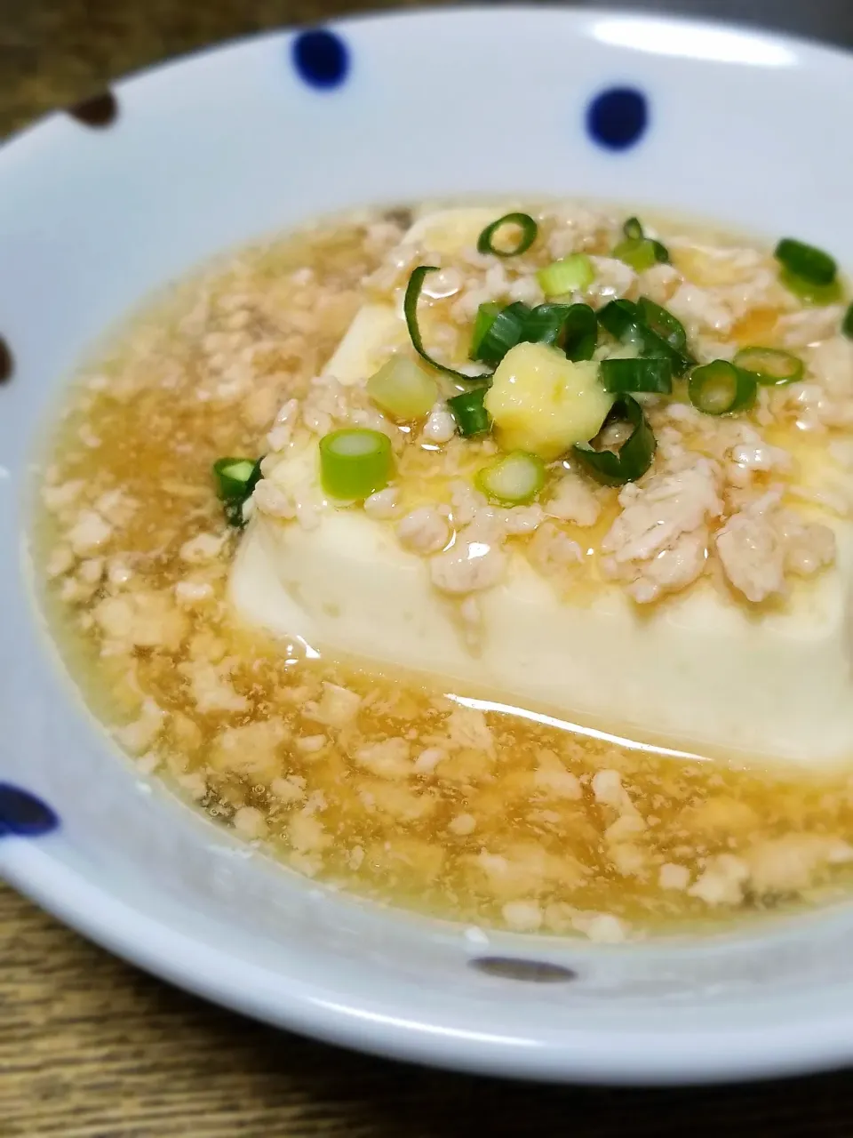 豆腐の鶏生姜あんかけ|ぱんだのままんさん