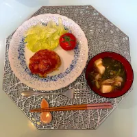 豆腐ハンバーグと舞茸の味噌汁|mocoさん