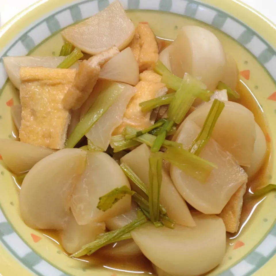 かぶと油揚げの煮物|しまだ ちえこさん