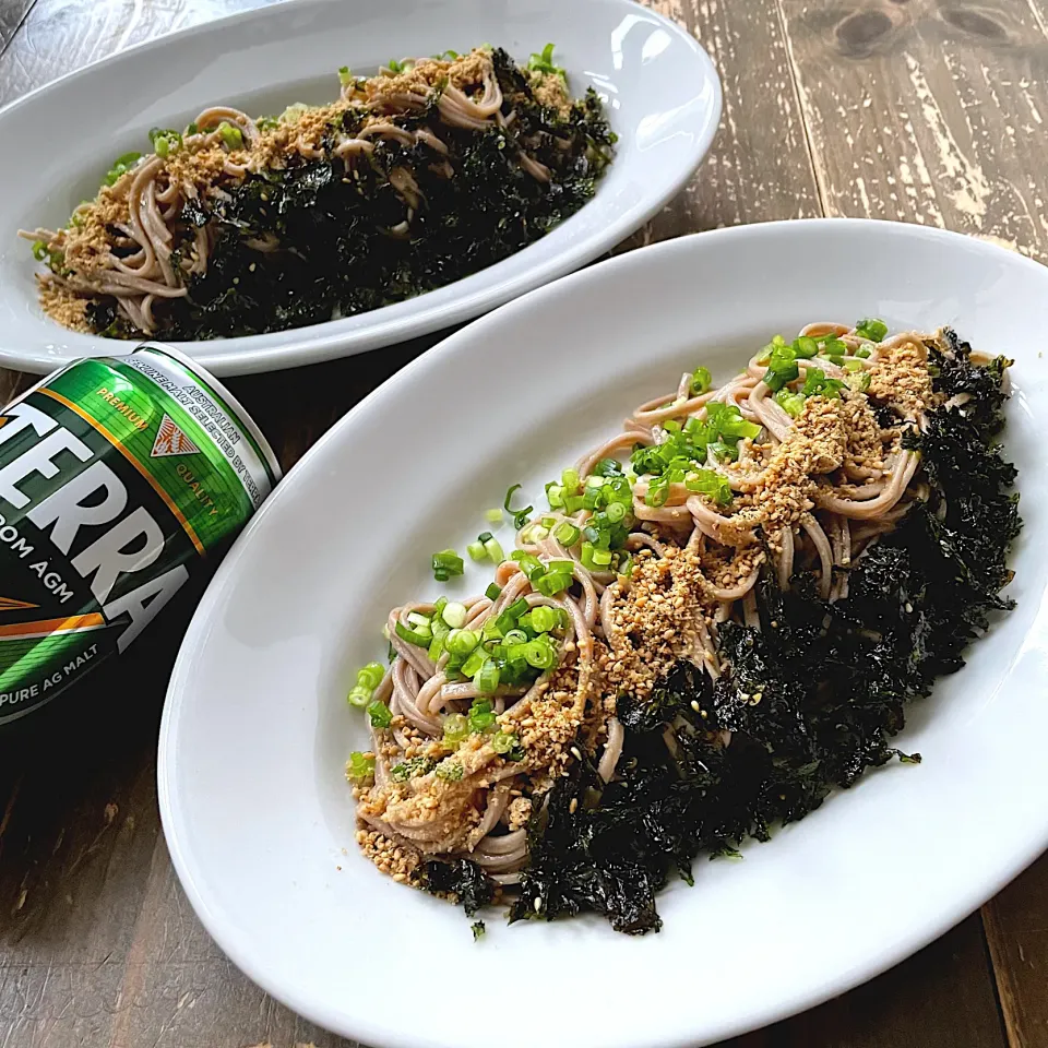 Snapdishの料理写真:トゥルキルムマッククス🇰🇷えごま油の韓国混ぜそば風|七海さん