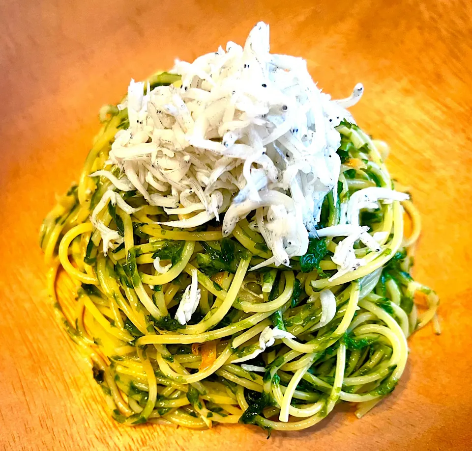 静岡でGETした旬のしらすと生海苔のパスタ|KANAさん