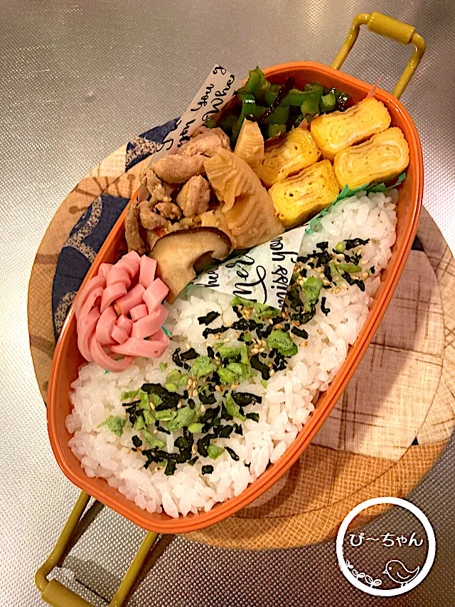 旦那様用⭐︎おかず少なめ弁当32日目。|☆ぴ〜ちゃん☆さん