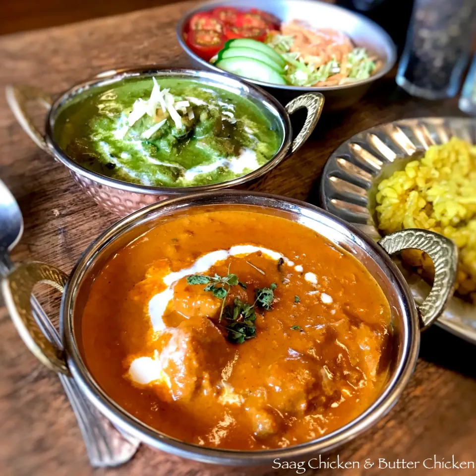 サグチキンカレーとバターチキンカレー|moonbeamsさん