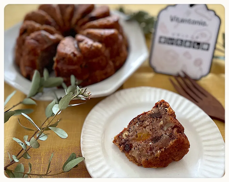 くまさんの料理 甘麹フルーツケーキ wo 発酵りんご甘酒で🍎|yucca@さん