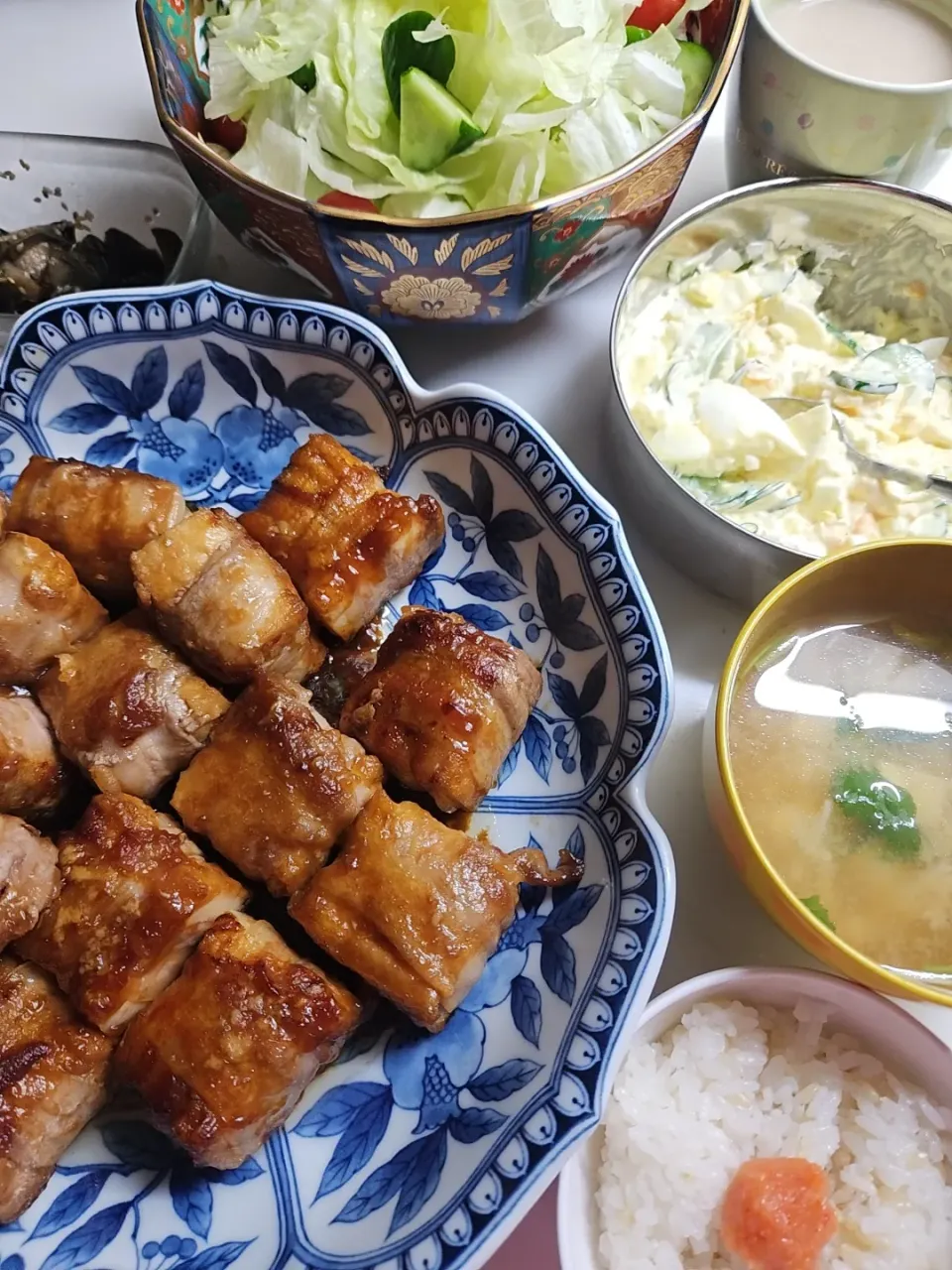 ☆夕飯☆厚揚げ肉巻きはボリューミーで二個でお腹いっぱい(笑)|ｼｮｺﾗさん