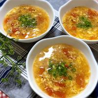 トマトと卵の酸っぱ中華スープ