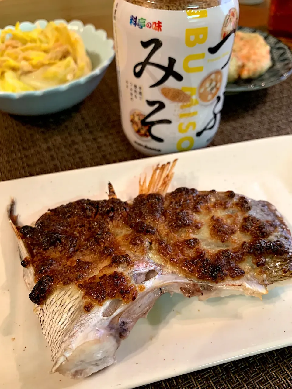 鯛のつぶみそマヨ焼き|いちごさん