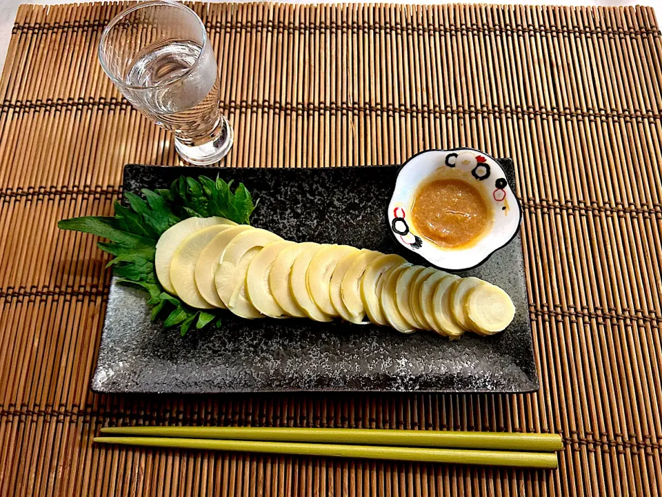 筍の刺身、酢味噌添え|Megさん