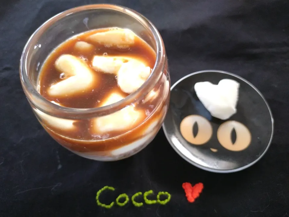 ハート型の牛乳氷のカフェ・オ・レ✨|cocco+さん