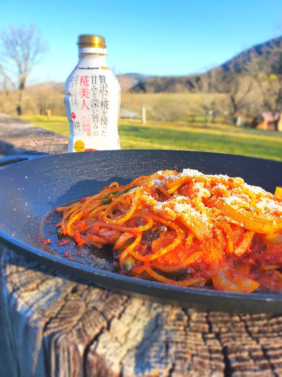 キャンプでナポリタン|オハナシマンさん