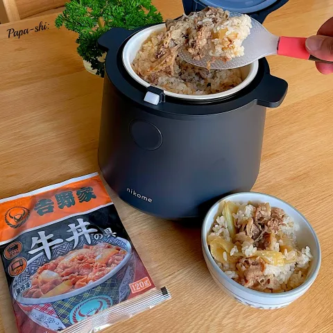 「冷凍牛丼の具」を使ってみたSnapdishの料理・レシピ写真:冷凍牛丼の具を使って炊き込みご飯を作ってみました