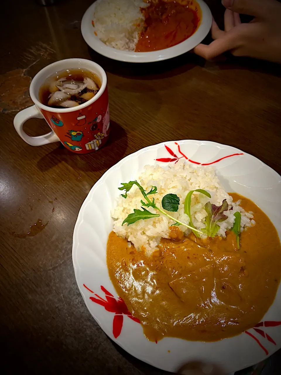 レッドペッパーチキンカレー　ブラウンマサラ海老カレー　アールグレイアイスティー|ch＊K*∀o(^^*)♪さん