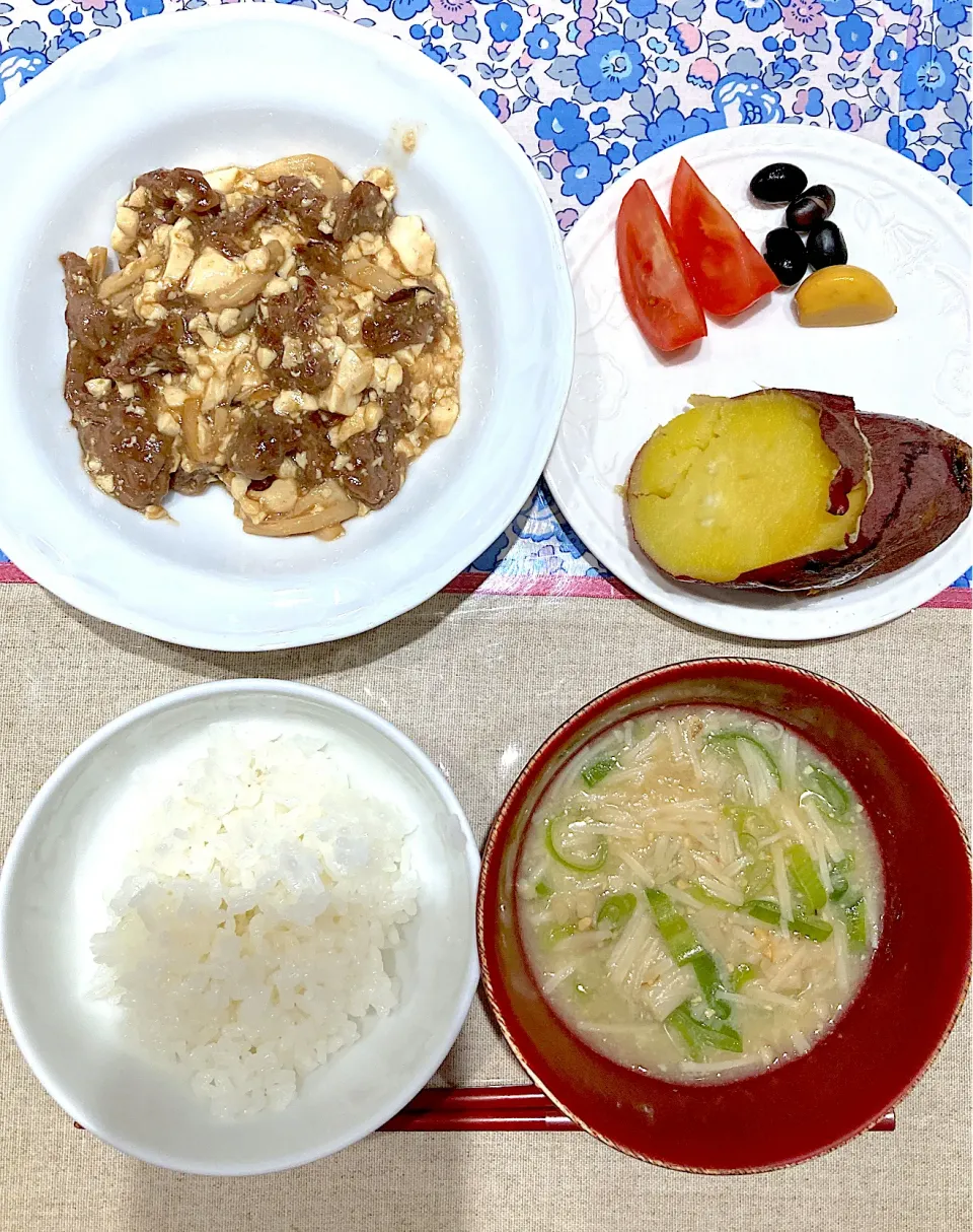 牛肉豆腐と焼き芋|おしゃべり献立さん