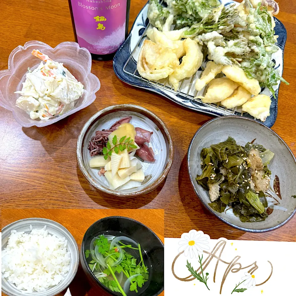 Snapdishの料理写真:春の食卓　🌿🪴|sakuramochiさん