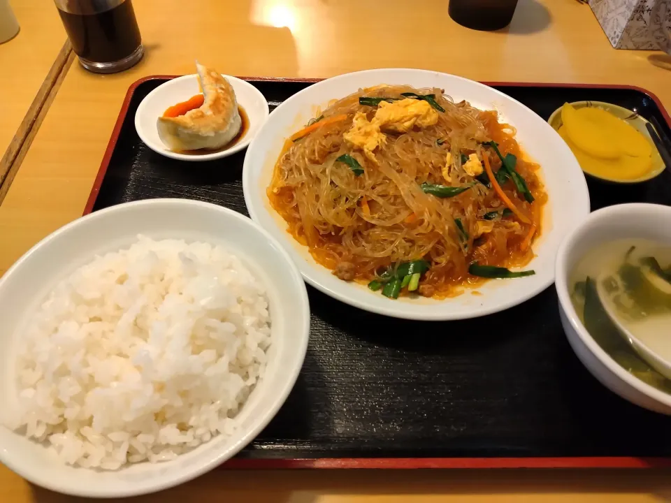 春雨炒め定食|よっちびやばんぶーさん