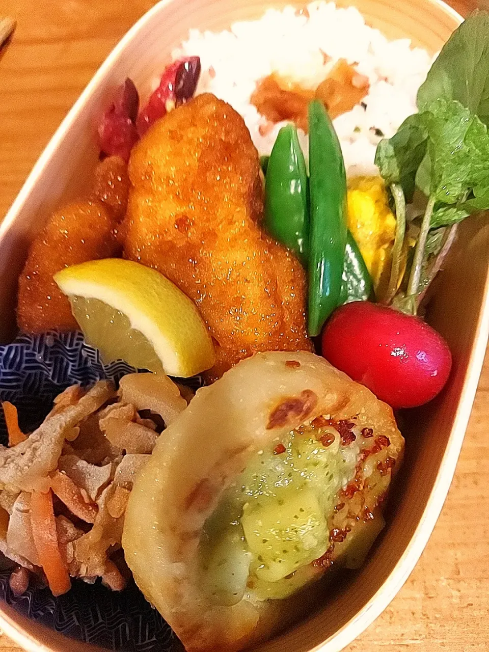 今日の息子のお弁当🌸2024.4.17|くま子ʕ•ᴥ•ʔお弁当さん