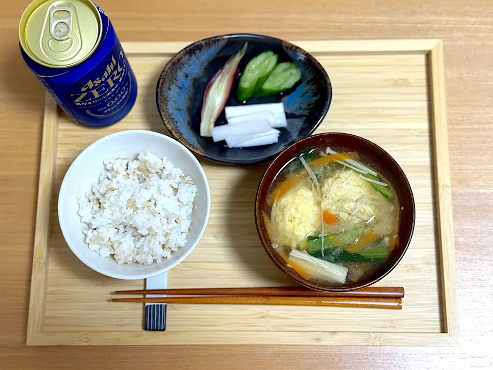 鶏団子のお味噌汁|イオさん