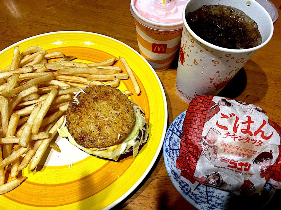 映画 キャデラックレコード を観ながら #夕飯　　真実はいつもタツタ！　ごはんチキンタツタ油淋鶏チーズ|ms903さん