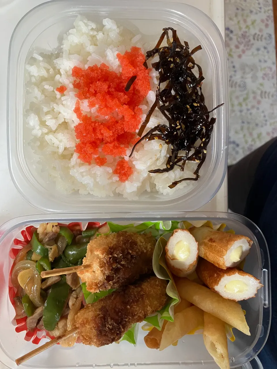 串カツ明太ごはん🍚勝つ勝つ弁当|あーやーさん