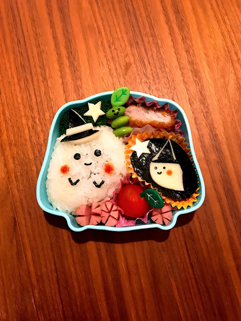 ハロウィンぽいお化け弁当👻|みたらしさん