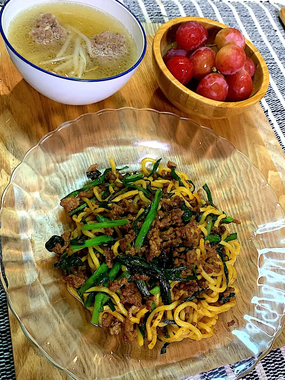 台湾焼きそば、肉団子スープ|ルナピーボールさん