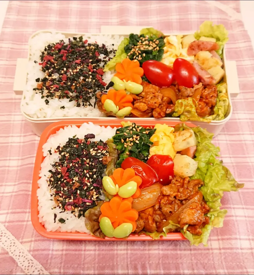 ポークチャップ弁当❤️|みちゅあしさん