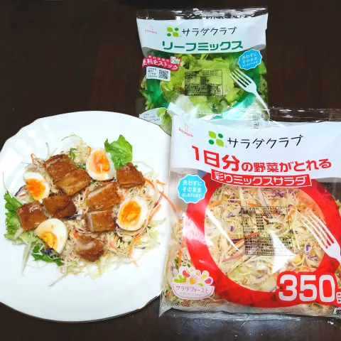 「1日分の野菜がとれる彩りミックスサラダ」を使ってみたSnapdishの料理・レシピ写真:サラダクラブ1日分の野菜がとれる彩り野菜ミックスサラダ＆リーフミックスモニター当選しました！