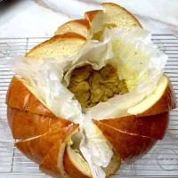 Snapdishの料理写真:Golden pillow nyonya curry bread